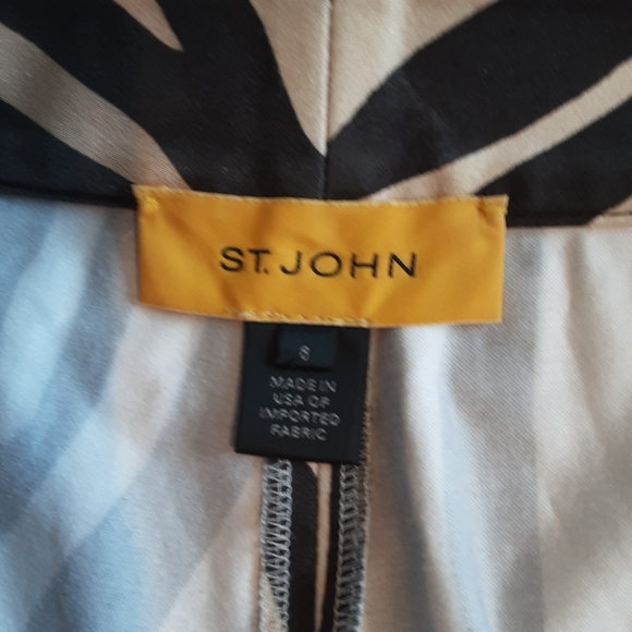 St. John Fancy Brown & Camel Animal Print Pants EMMA - Picture 4 of 7